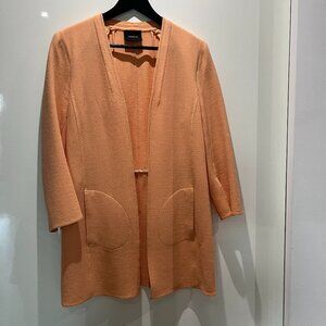 AKRIS Women's Cardigan Coral 100% Wool Size US 10 FR 42